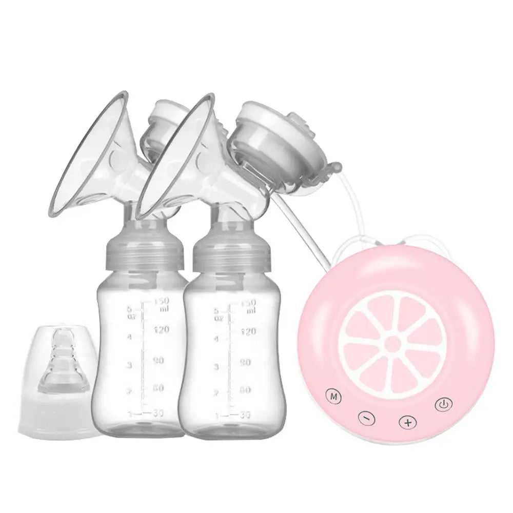 Electric Breastfeeding Pump – Portable Double Milk Extraction Pump with 2 Bottles & Multiple Modes for Home Use - Haven's Heaven Boutique