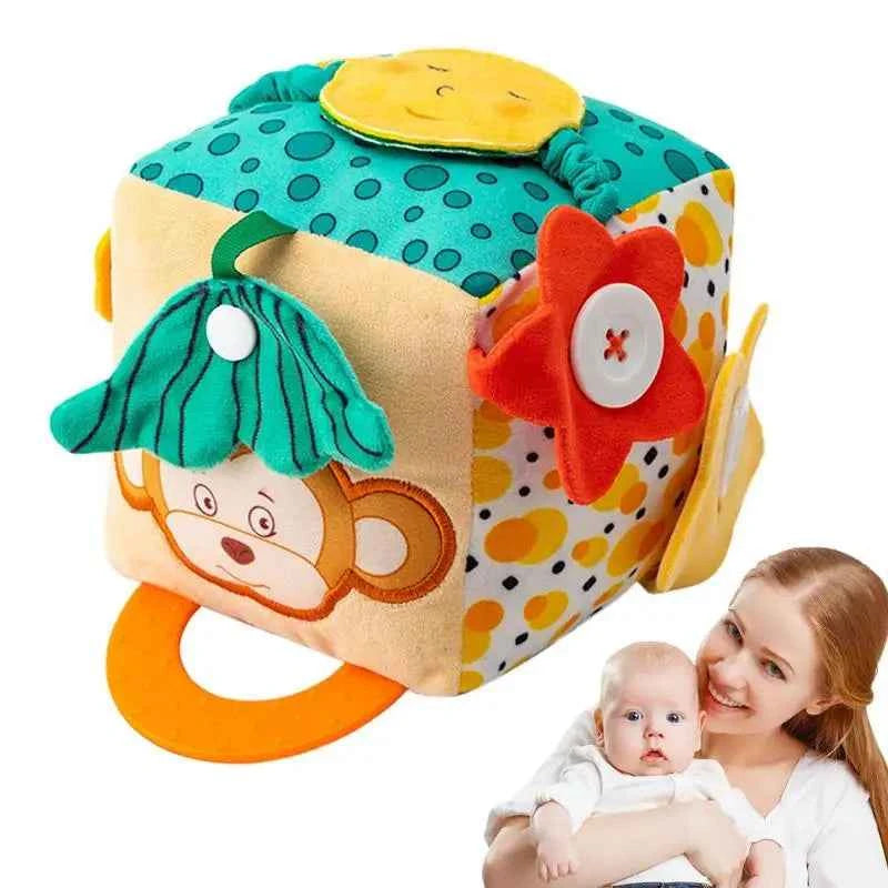 Baby Practice Dressing Toy – Early Learning Activity Cube with Buttons for Life Skills Education