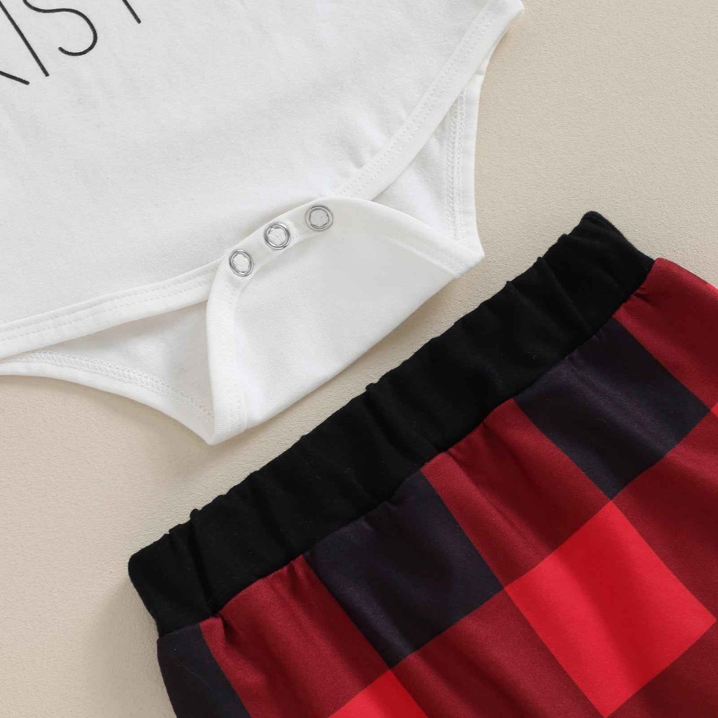 My First Christmas Baby Outfit – 3PCS Romper Set (0–12M)